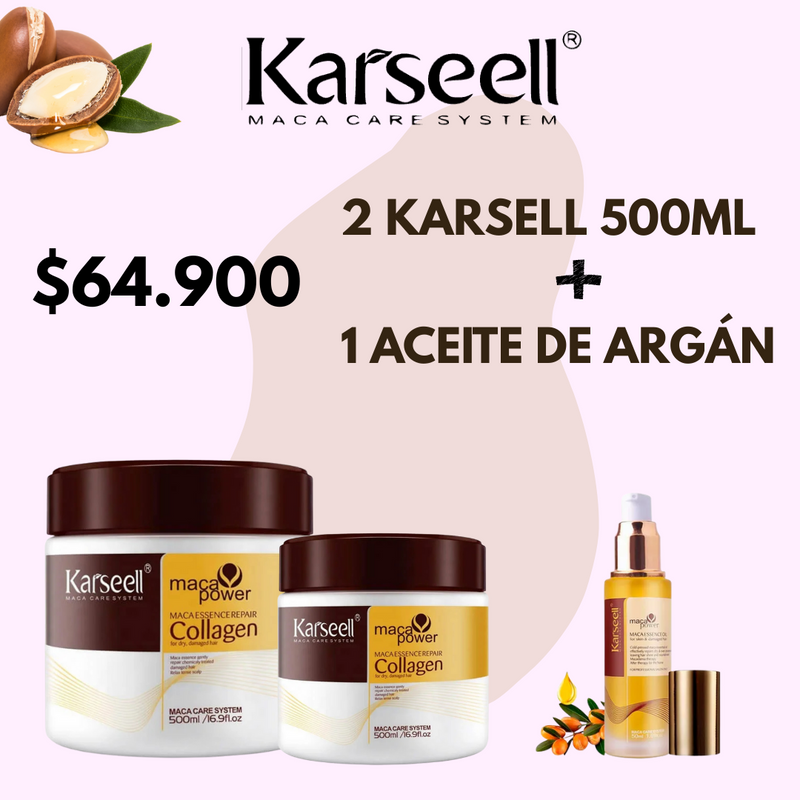 2 KARSEELL 500ML + 1 ACEITE DE ARGÁN