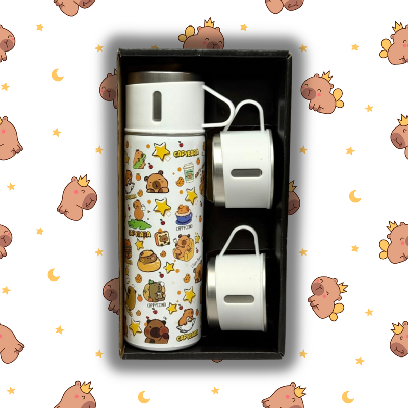 Termo Capibara Gift Set (TERMO + TAZAS CAPBARA)