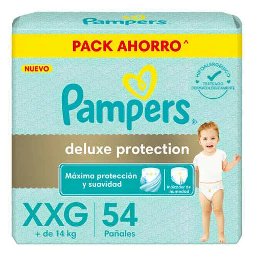 Combo Pañales Pampers Deluxe Protection Talle Xxg X 176 Un