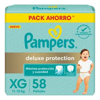 Combo Pañales Pampers Deluxe Protection Talle Xxg X 176 Un